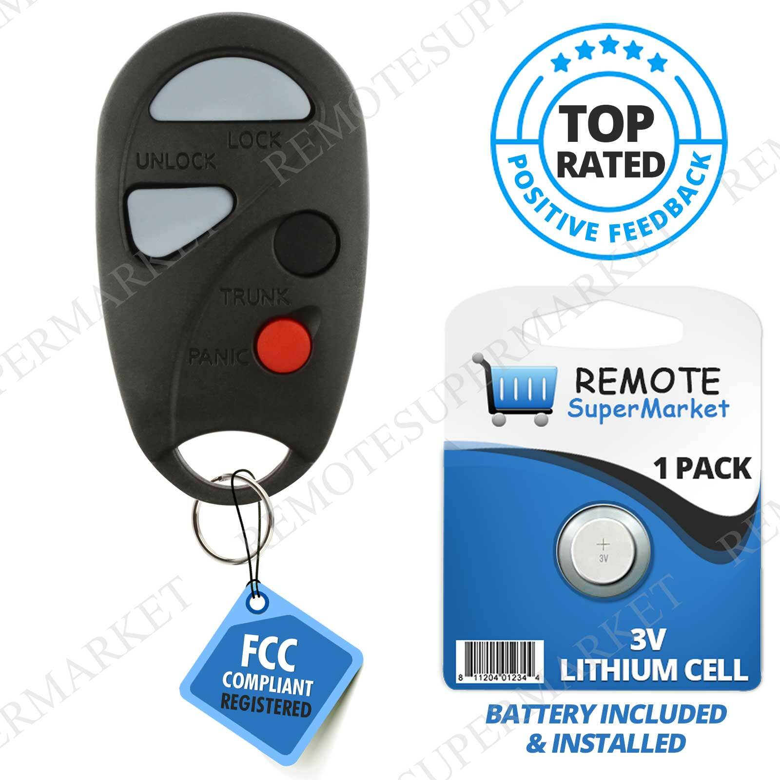 Replacement for 2000 2001 Nissan Maxima Infiniti I30 Remote Car Key Fob Keyless