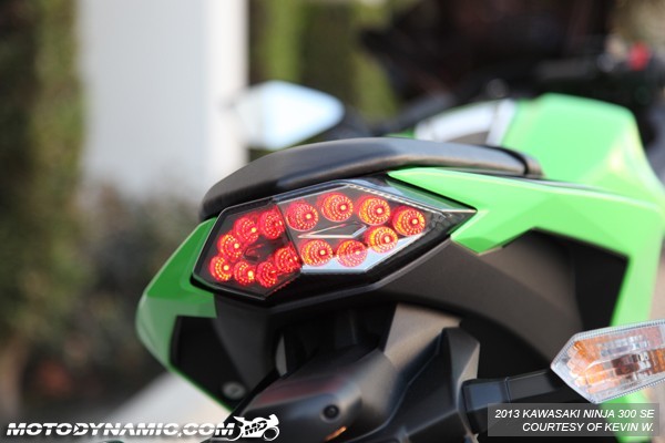 fit 13-17 Kawasaki Ninja 300 INTEGRATED Turn Signal LED Tail Light SMOKED LENS