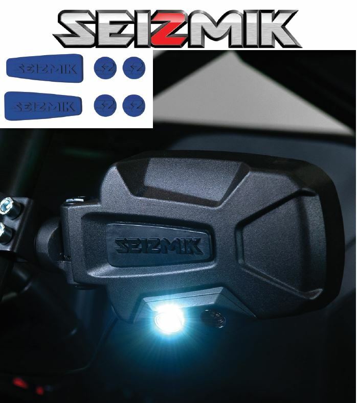Blue Seizmik Pursuit Night Side Mirrors for 2017-2022 Can-Am Maverick X3 / MAX