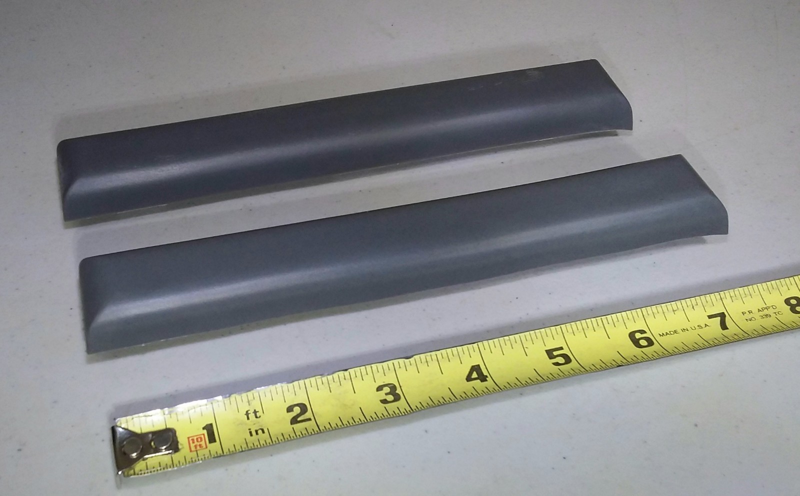 NOS 77 78 79 Chevy Impala Caprice front bumper guard impact cushion PAIR Grey