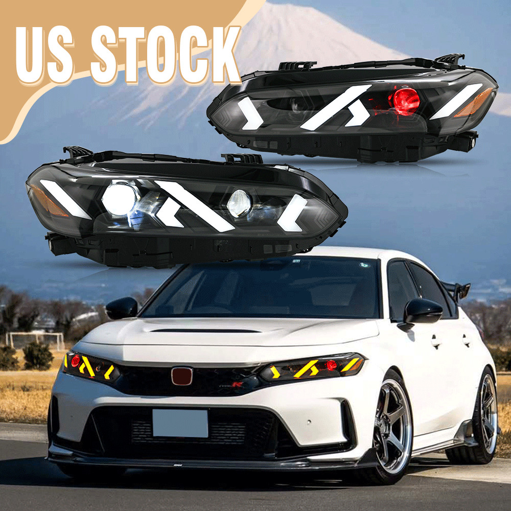 OE Upgrade Full LED Headlights For Honda Civic 2022-2025 Sequential Animation
