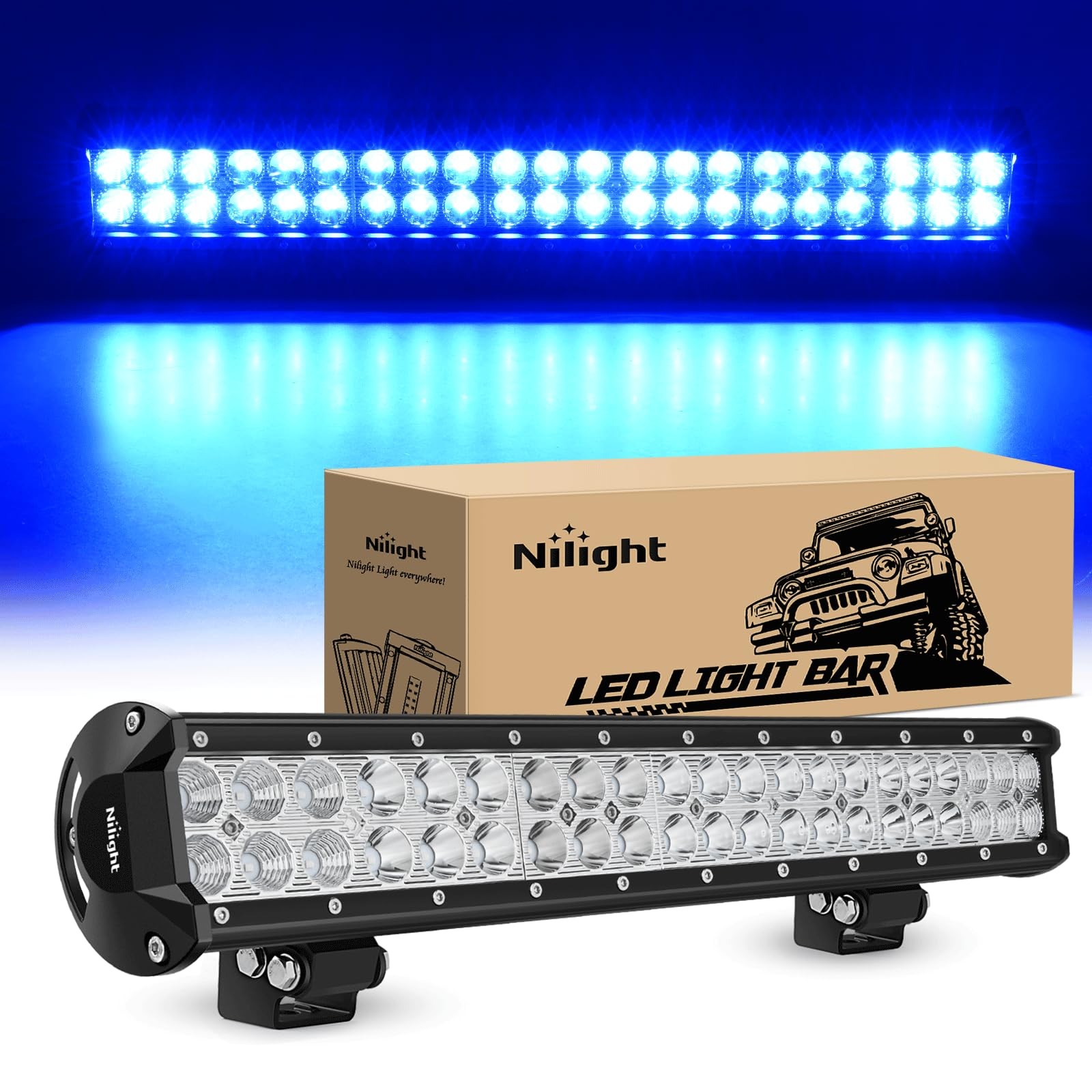 Nilight Led Light Bar 20Inch 126W Spot Flood Combo Off Road Lights 10 kinds