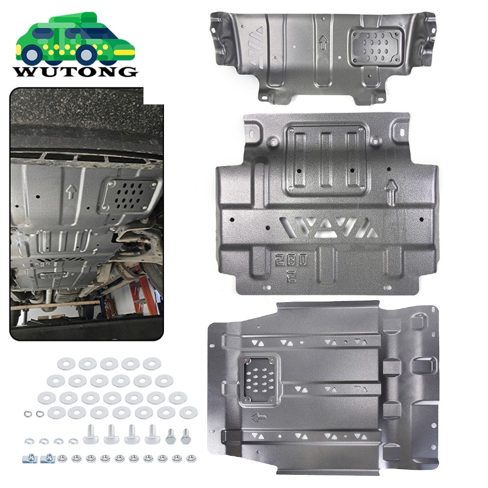 Full Skid Plate Package w/Front Transmission Skid Plate For 2015-2022 Ford F150 Full Skid Plate Package w/Front Transmission Skid Plate For 2015-2022 Ford F150