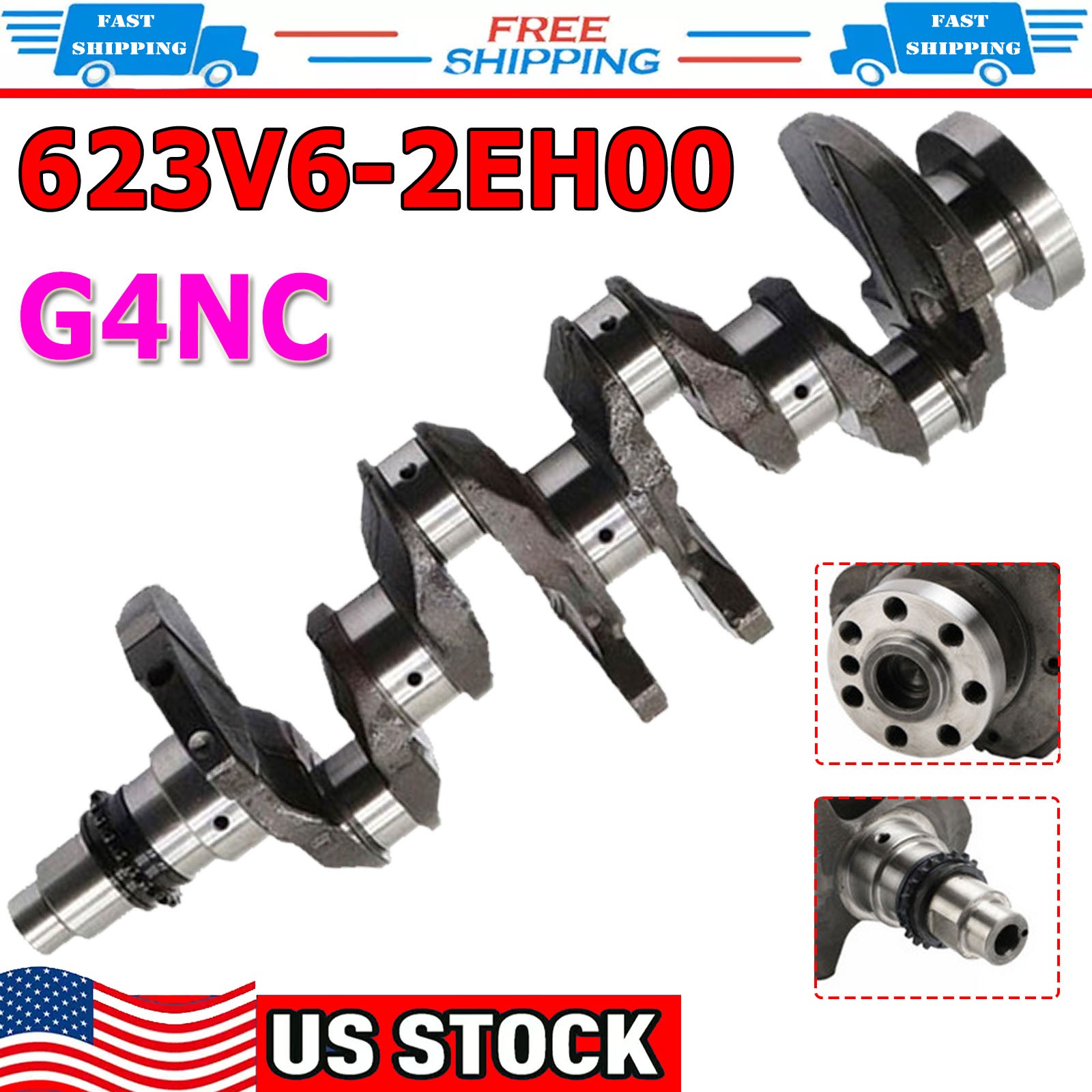 G4NC Engine Crankshaft 623V6-2EH00 For Hyundai Creta Elantra Kia Forte 2.0L New