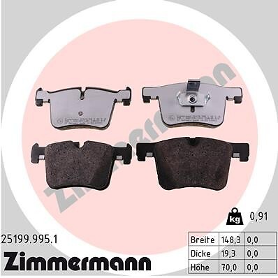 Zimmermann Front Disc Brake Pad Set for BMW (25199.995.1)