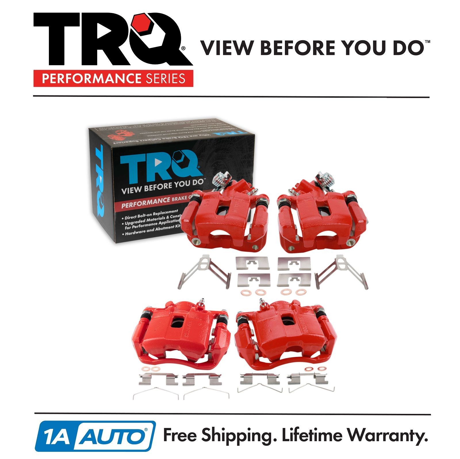 TRQ Performance Brake Caliper Set Performance Fits 2013-2014 Acura ILX