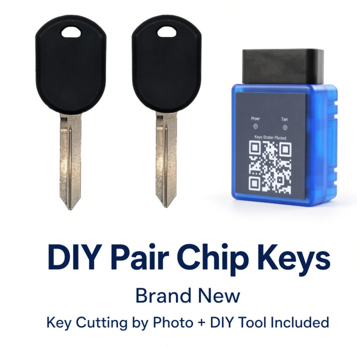 DIY Pair Ford 80-Bit Chip Keys 4D63 H75 + Key Cutting