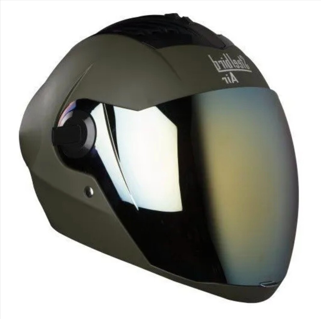 Steelbird Air SBA-2 Full Face Motorbike Helmet  Stylish Regular Size Green 