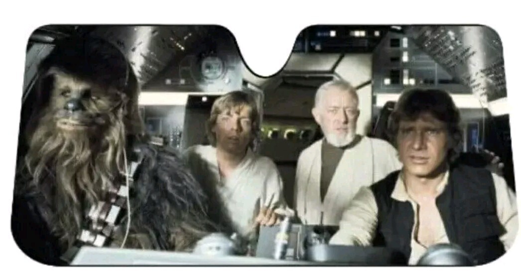 Star Wars Millennium Falcon New Hope Windshield Sunshade Han Luke Chewie Kenobi