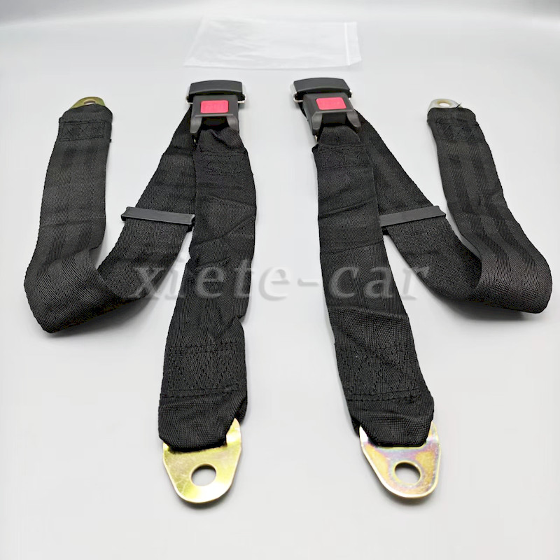 2Pack Universal 2 Point Seat Belt Adjustable Car Safety Belts US 