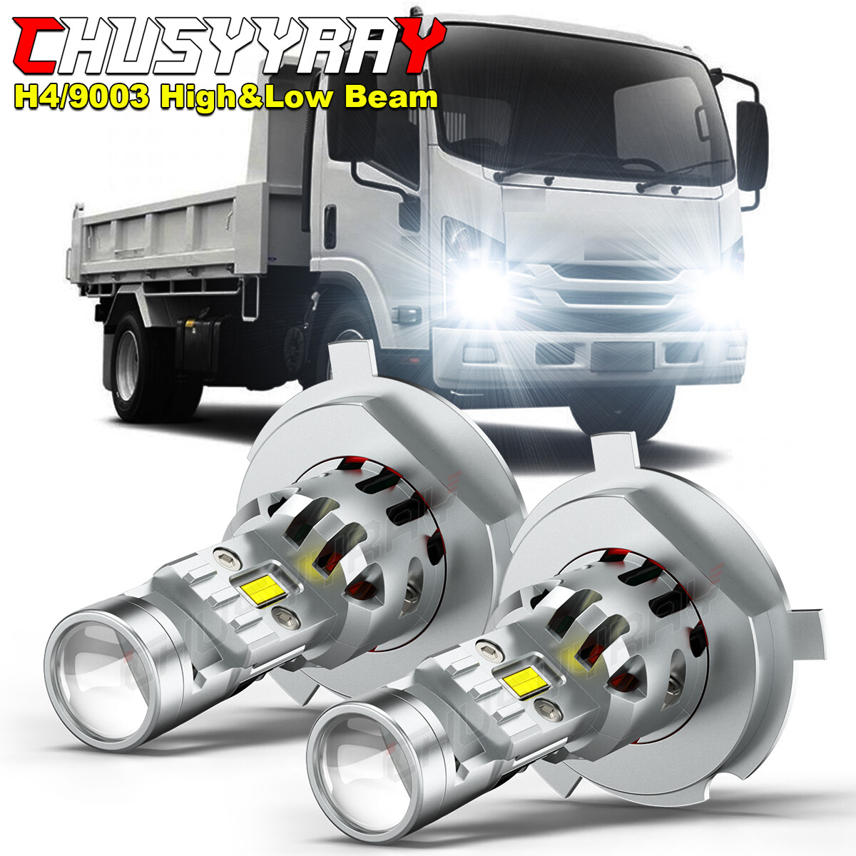 LED Headlight Light Bulbs Conversion Kit For Isuzu NP-R NQ-R NPR NQR 2008-2013