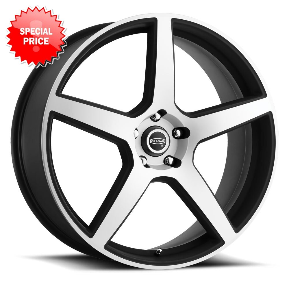 CRAGAR 620MB Modern Muscle 22X9 5X114.3 ET40 Machined Face w/ Black (Qty of 4)