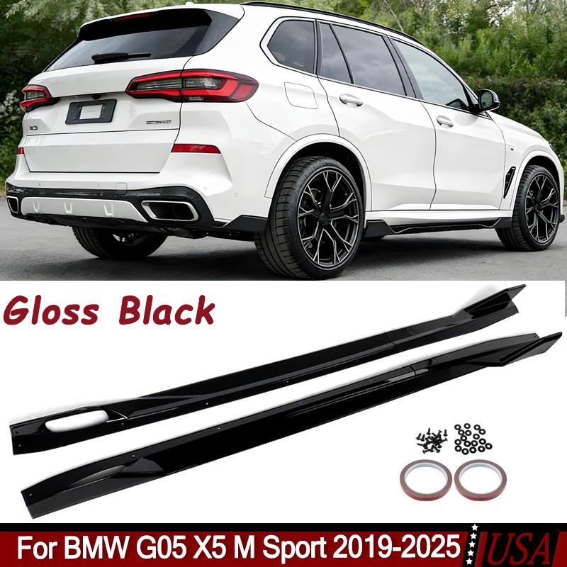 For BMW G05 X5 M Sport 2019-25 Gloss Black Side Skirt Extension Lip Competition For BMW G05 X5 M Sport 2019-25 Gloss Black Side Skirt Extension Lip Competition