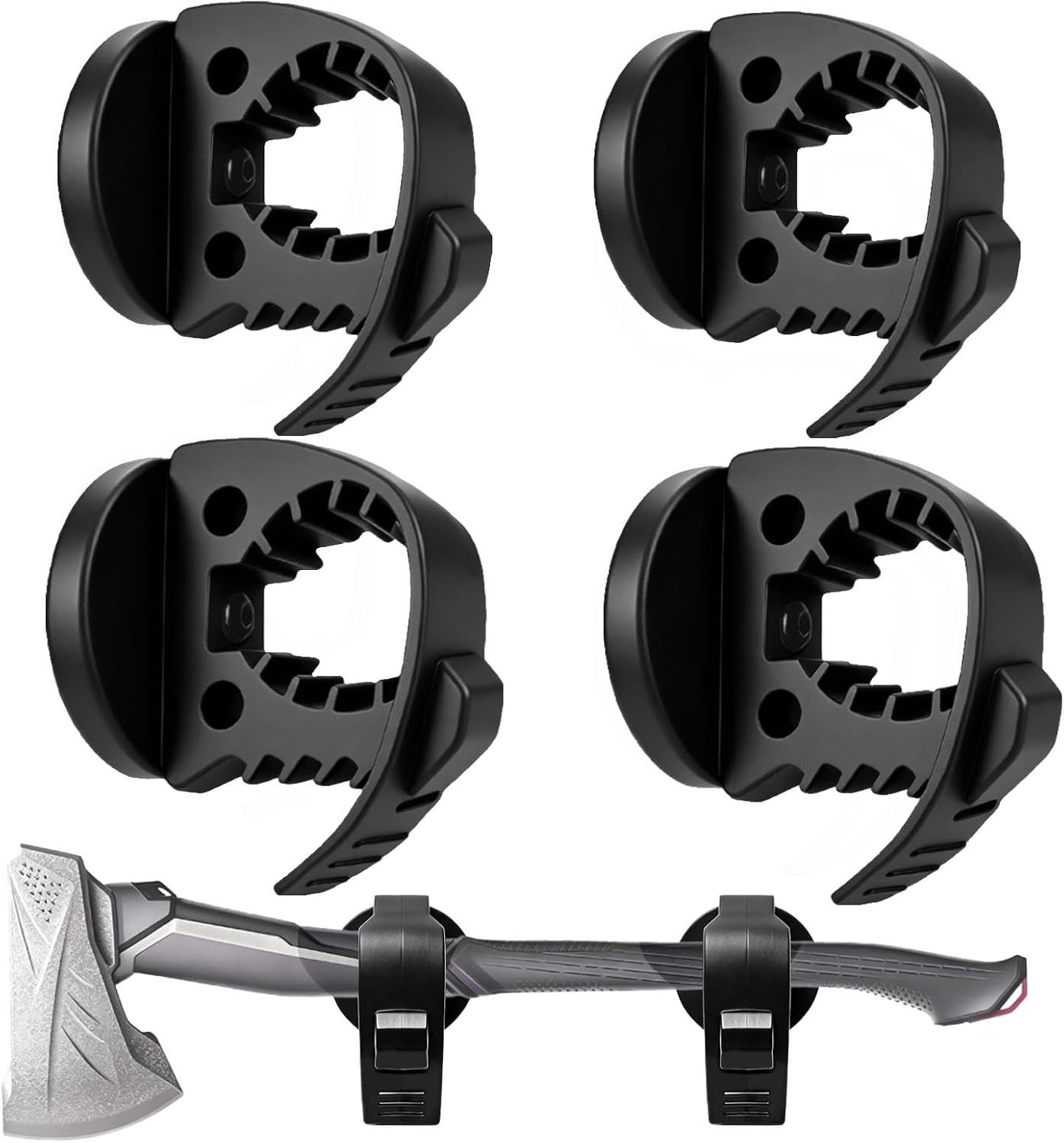 4Pcs Magnetic Shovel Holder for Truck Quick Release Rubber Clamp Mount Kit NEW