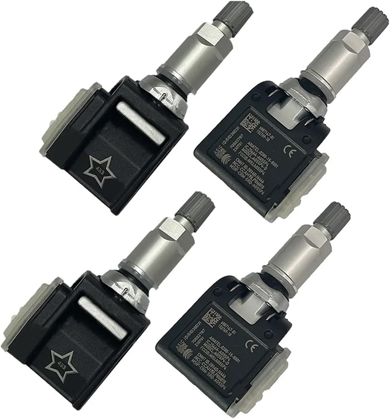 4-Pack TPMS 433MHz 36106887147 For  BMW 540i 740i 750i X3 G20 G30