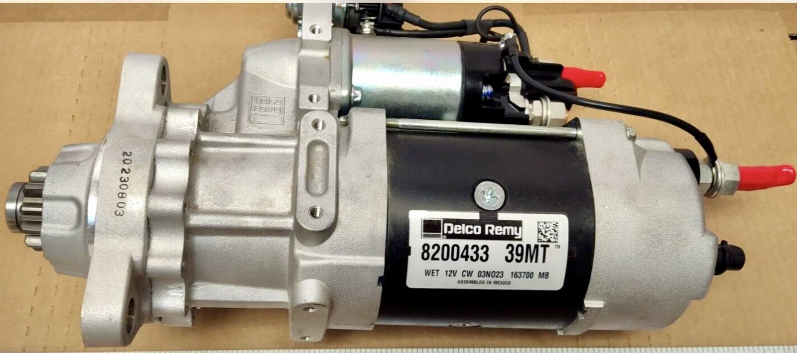 GENUINE DELCO REMY 39MT Starter – Part# 8200433 (12V, 12-Tooth, SAE 3) BRAND NEW