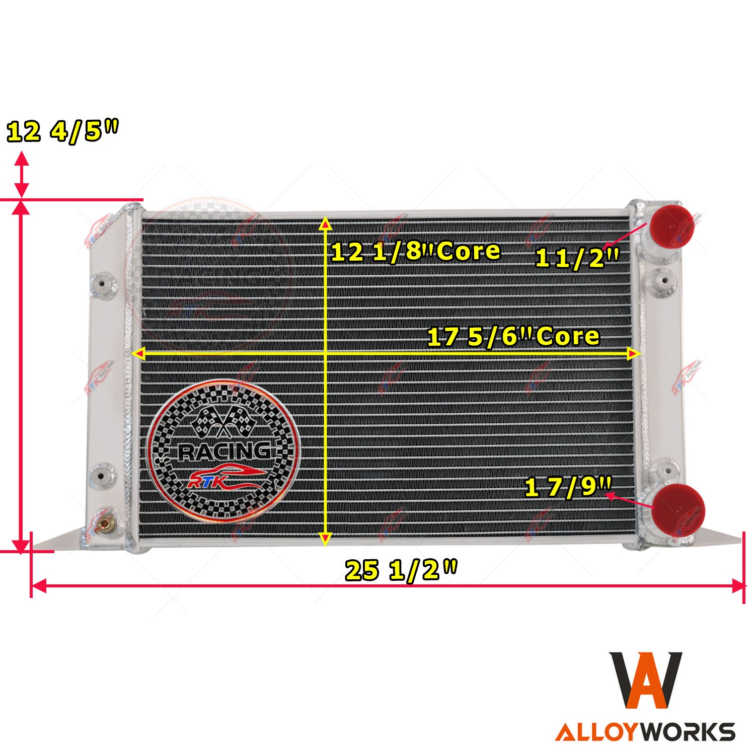 Double Pass 3 Row Aluminum Radiator For VW Scirocco Pro Stock Style