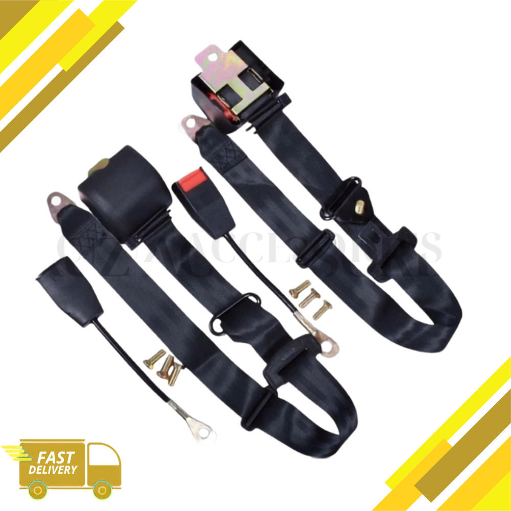 For All Mazda Replacement Car Seat Belts Adjustable 3 Point Pair Set Kit