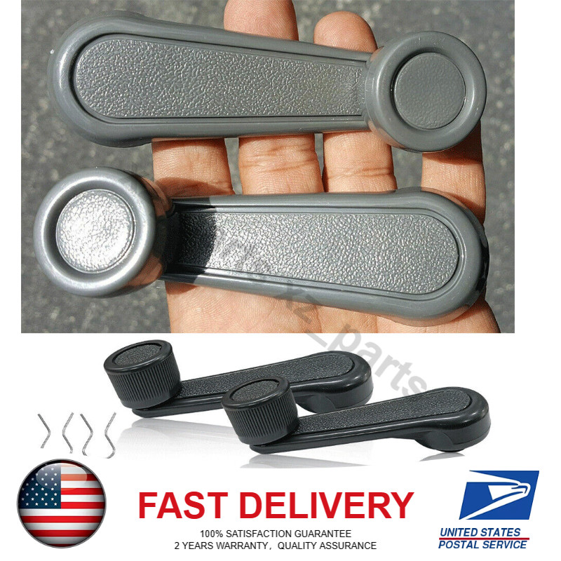FOR Toyota Tacoma, T100, Pickup, Corolla NEW PAIR Window Crank Lever Handle GRAY