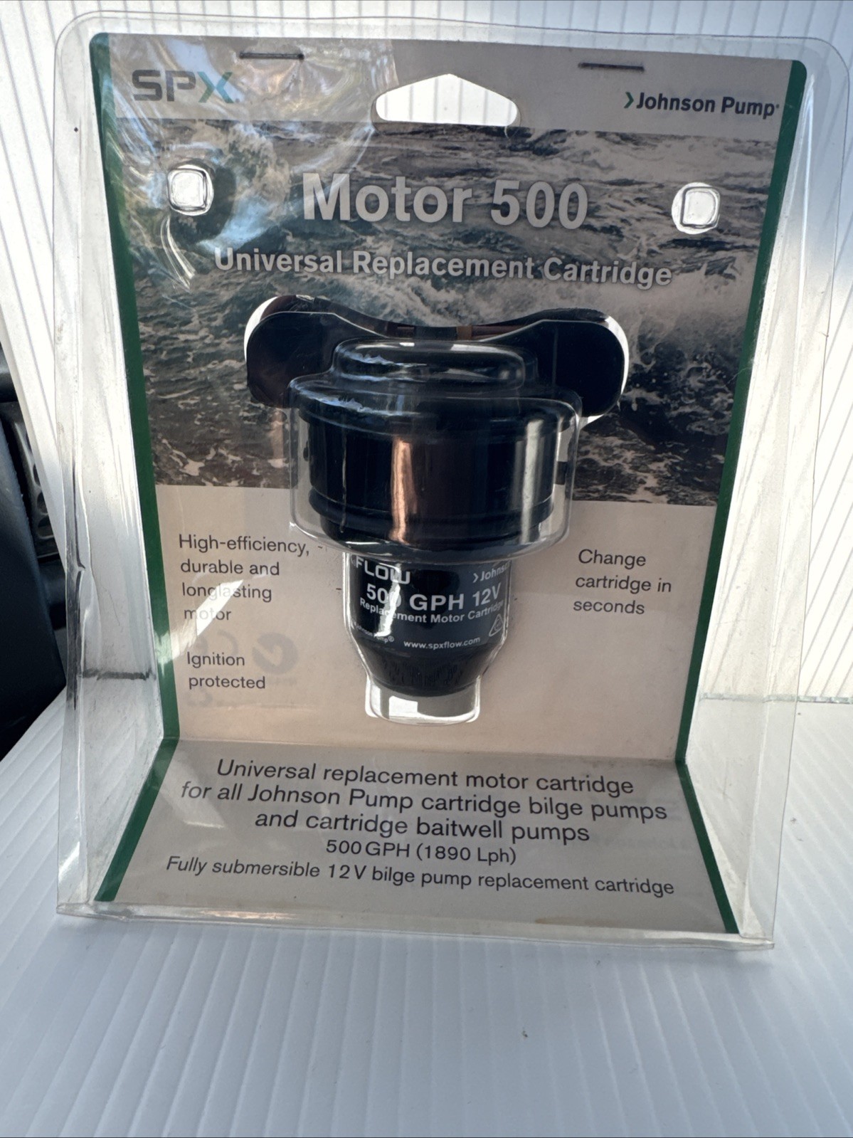 New SPX 28552 Johnson Pump Bilge / Livewell / Baitwell Pump 500 GPH Cartridge