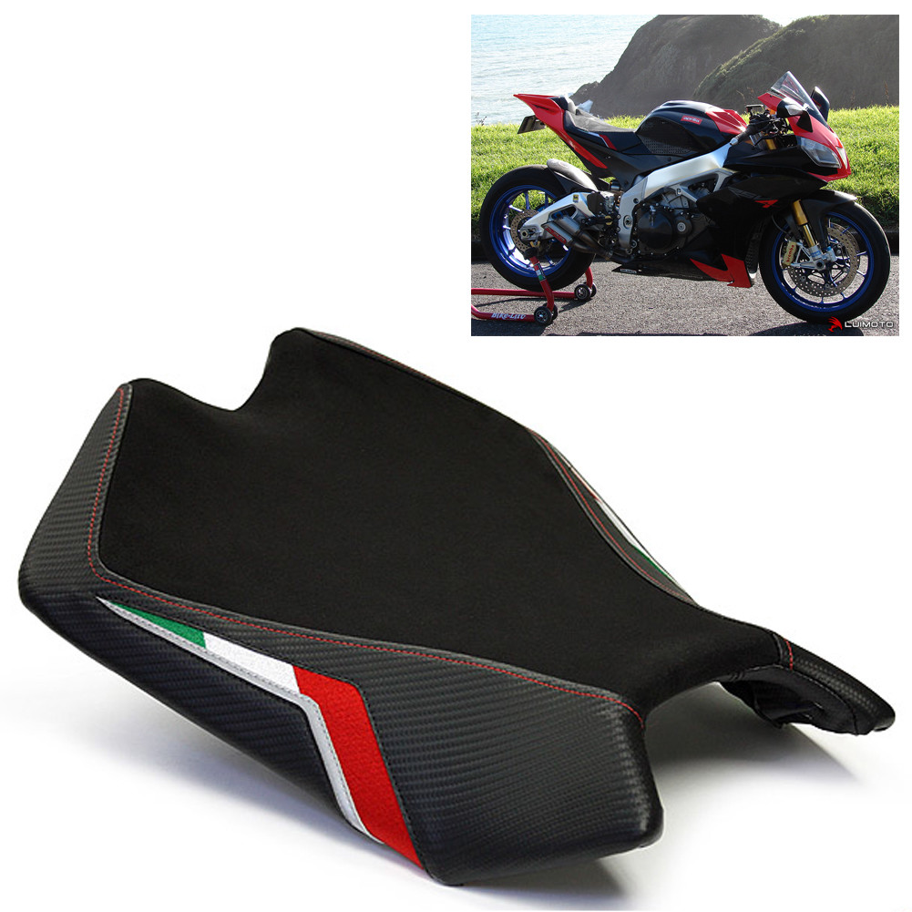 Aprilia RSV4 Seat Cover 2009-2017 2018 2019 2020 Luimoto Black Red Team Suede