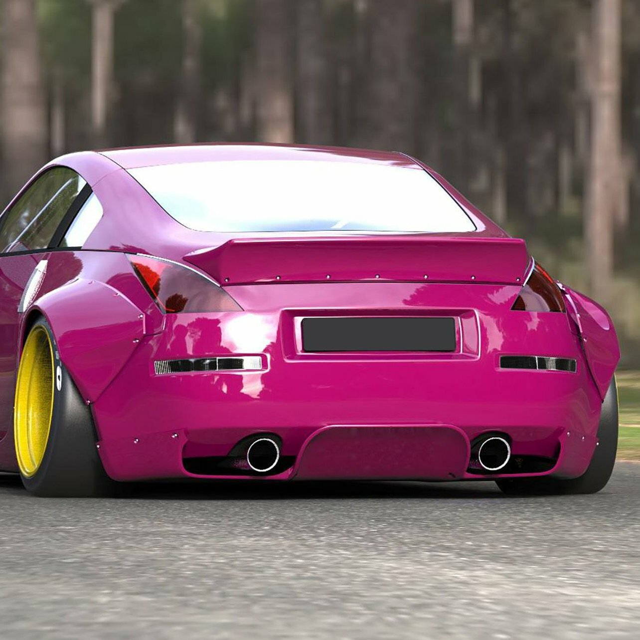 Kbd Style Duckbill Fiberglass Rear Wing Spoiler For Nissan 350z 03-08 Drifter