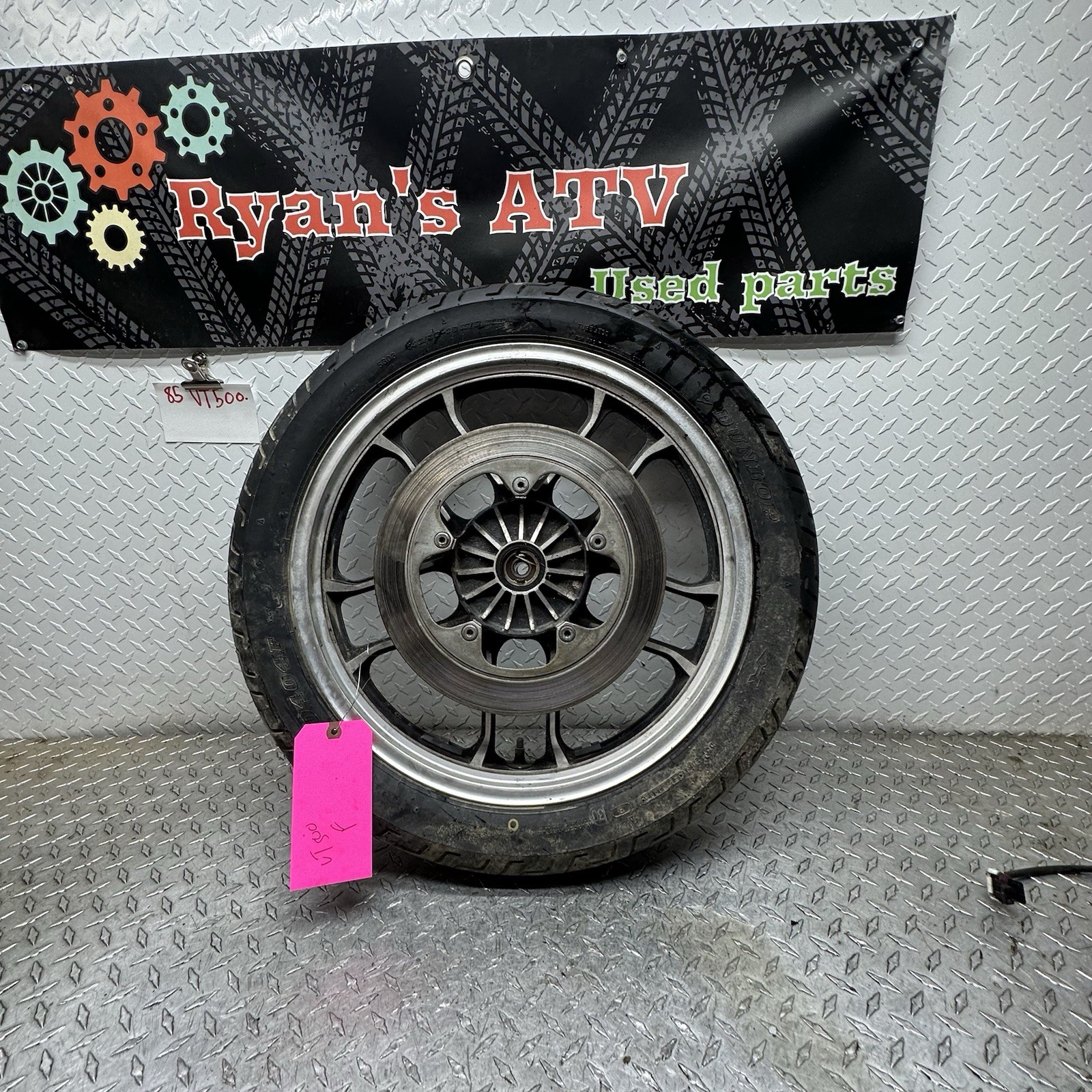 85 Honda Shadow 500 Front Wheel Rim & Tire 100/90-18 VT500C
