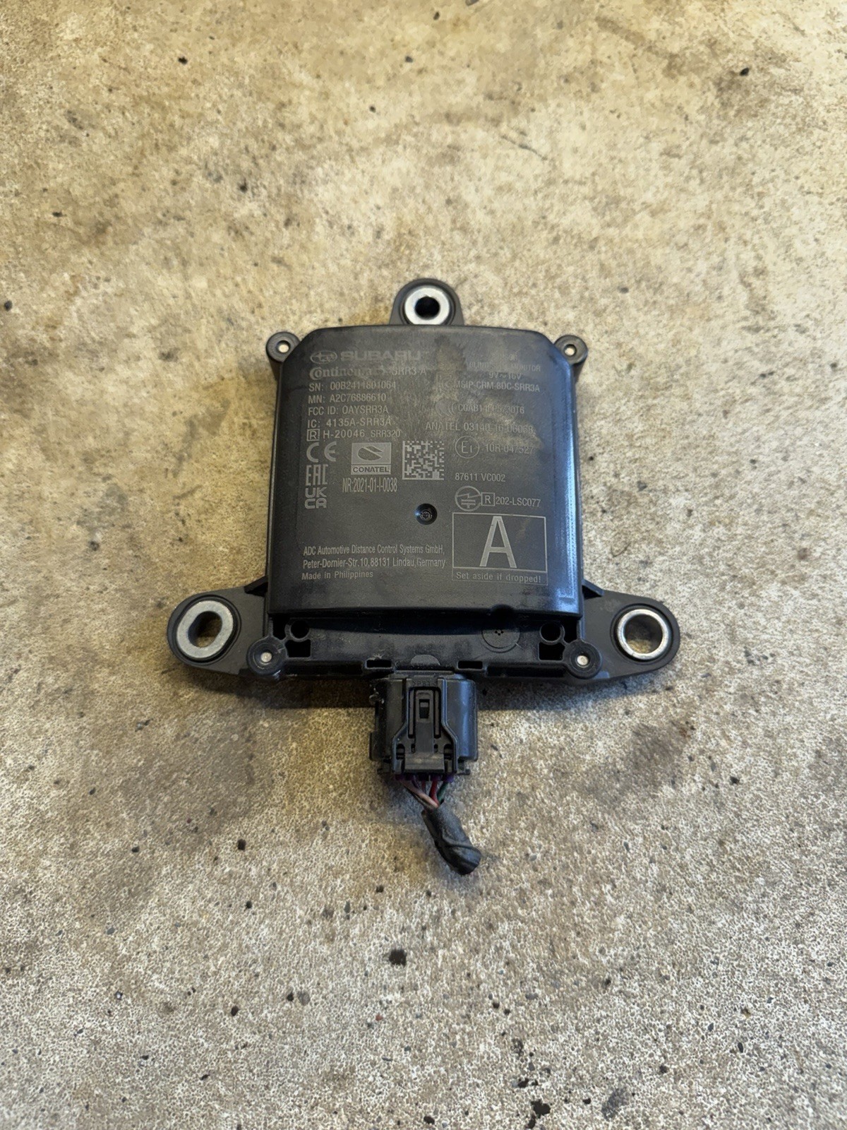 2020-2023 Subaru Crosstrek Rear Blind Spot Radar Sensor OEM 87611-VC002