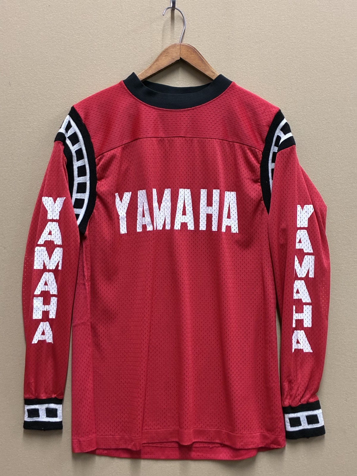 Vintage 70s Yamaha Motocross Racing MX  Jersey Red  L Excellent