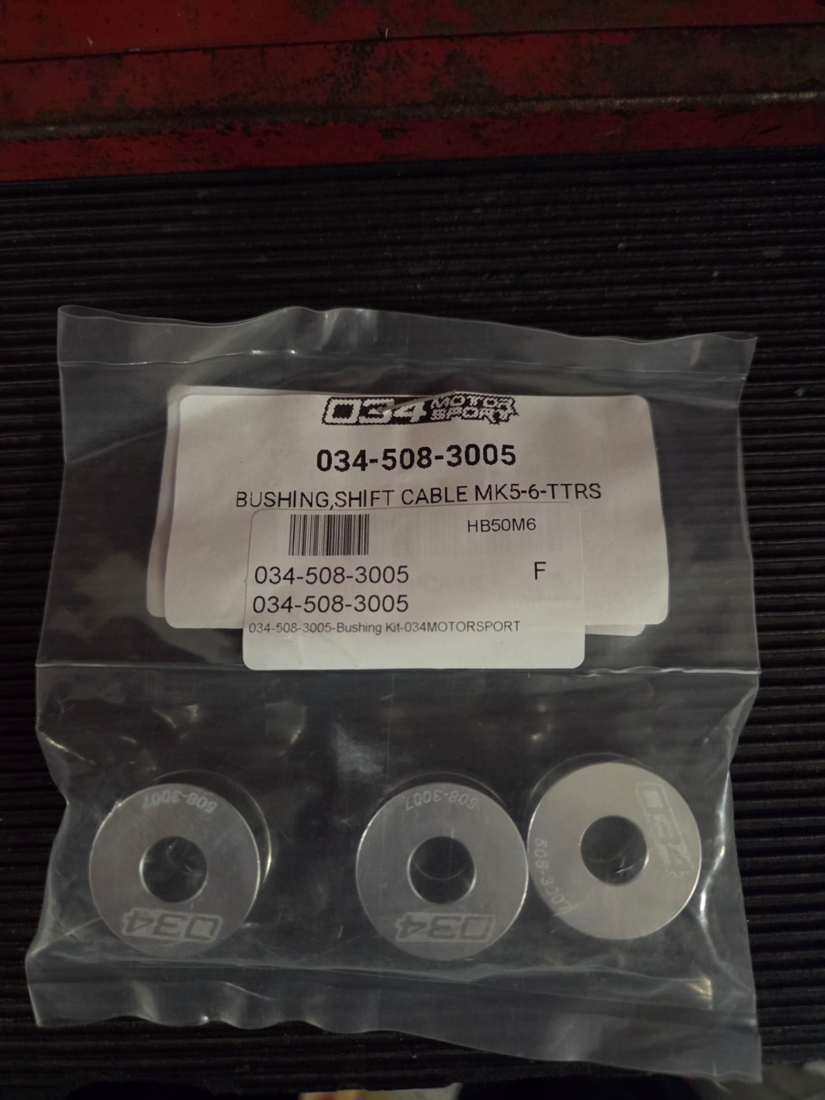 034Motorsport Billet Shifter Bracket Bush Kit & USP Stainless Steel Clutch Line