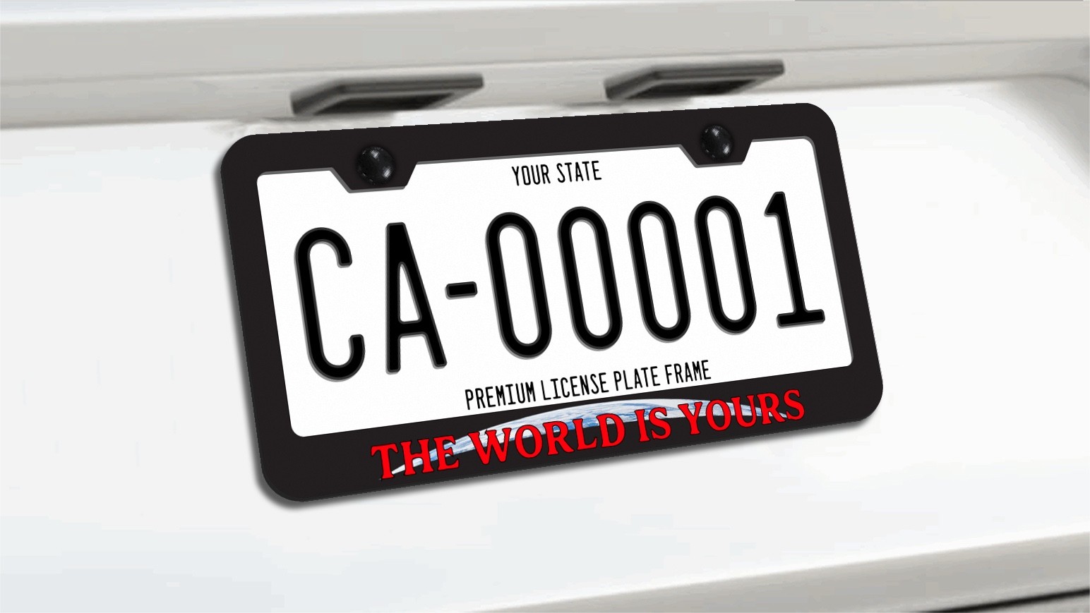 The World Is Yours License Plate Frame Metal | Scarface Tony Miami Montana Sosa