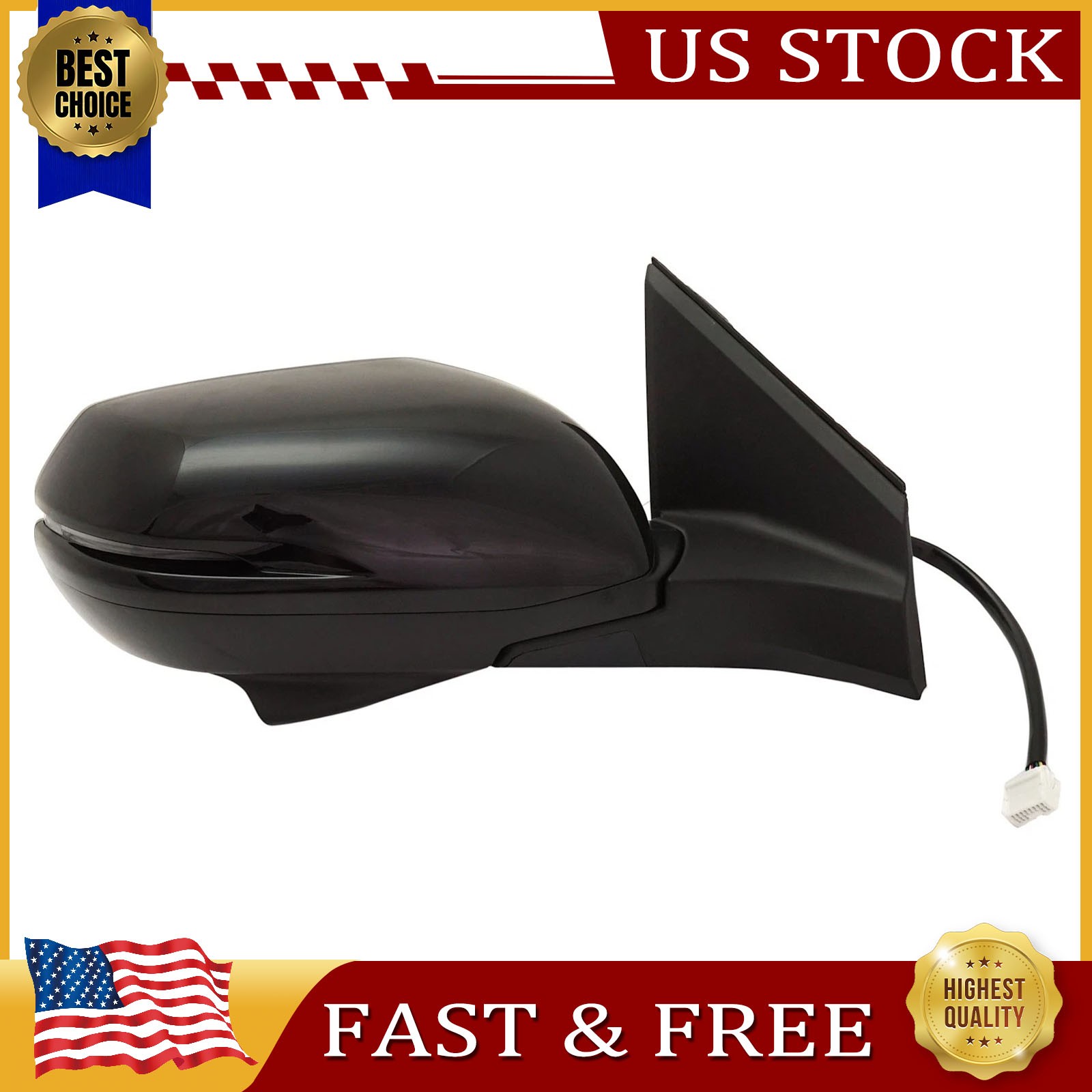 Right Passenger Side Mirror W/Heated Turn Signal Camera For 2015-2016 Honda CR-V Right Passenger Side Mirror W/Heated Turn Signal Camera For 2015-2016 Honda CR-V