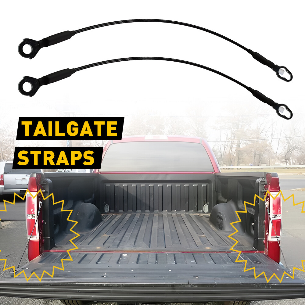 NEW Rear Tailgate Cables Straps Set Pair for NEW 1983-1996 Ford F150 F350 USA