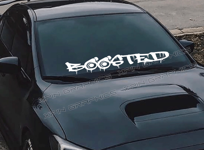 Boosted Drip sticker racing race turbo boost JDM drift Rally windshield decal