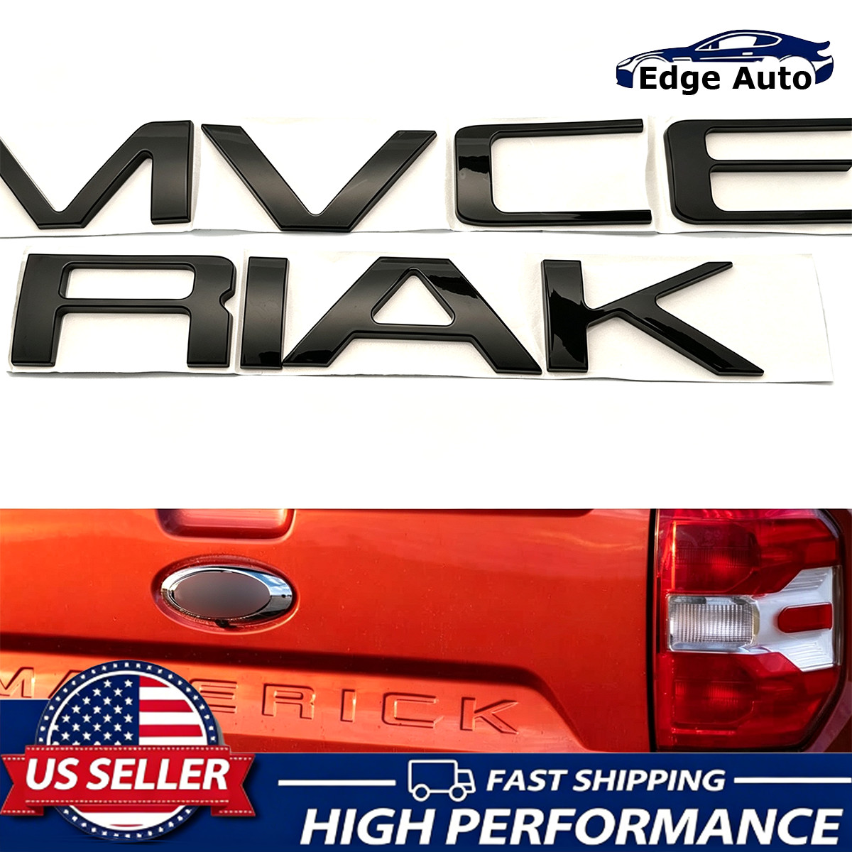 3D Rear Tailgate Gloss Black Badge For Maverick Letter Emblem Decal Nameplate 3D Rear Tailgate Gloss Black Badge For Maverick Letter Emblem Decal Nameplate