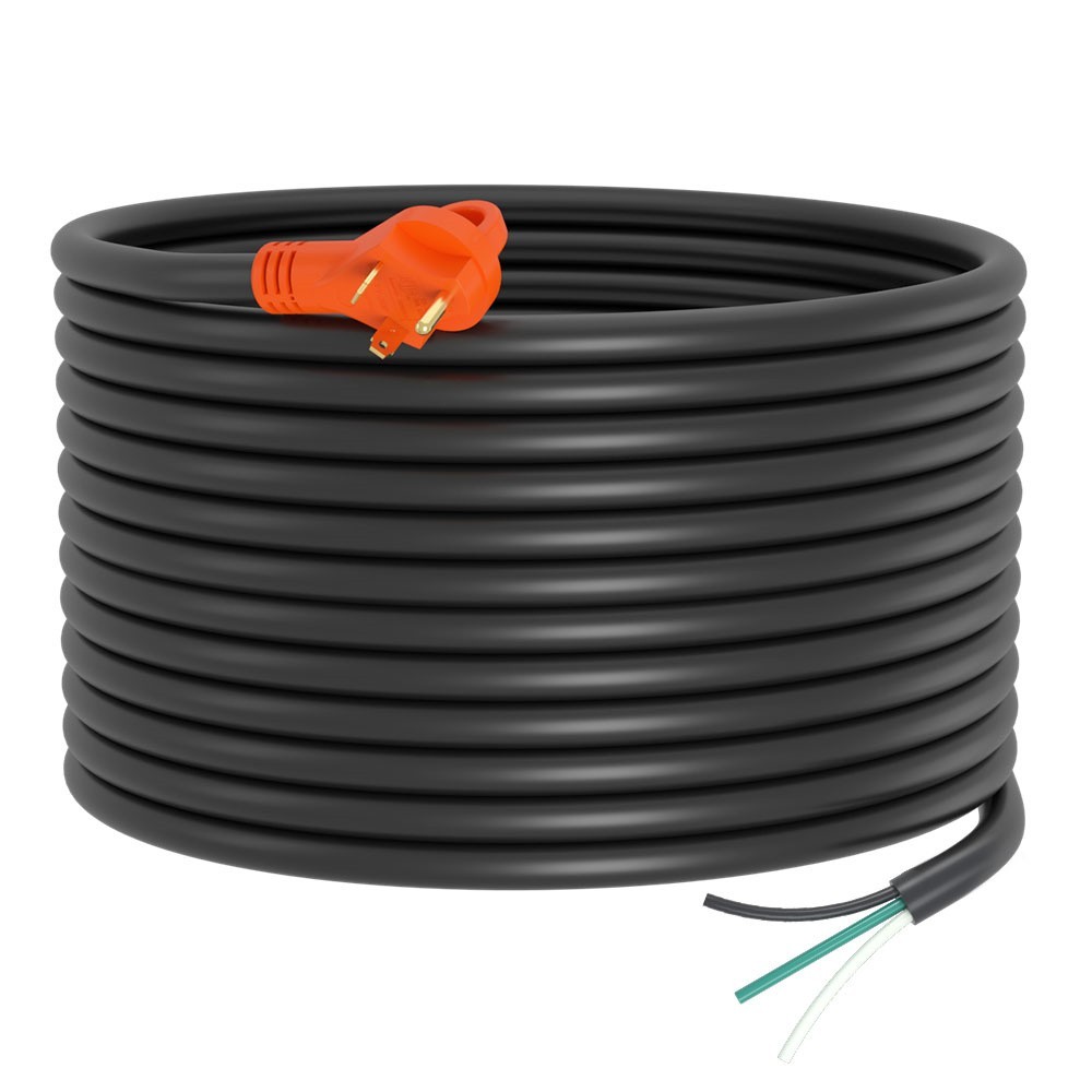 30FT RV Extension Cord 30Amp 3 Wire RV Power Cord TT-30P to Bare Wire Heavy Duty 30FT RV Extension Cord 30Amp 3 Wire RV Power Cord TT-30P to Bare Wire Heavy Duty