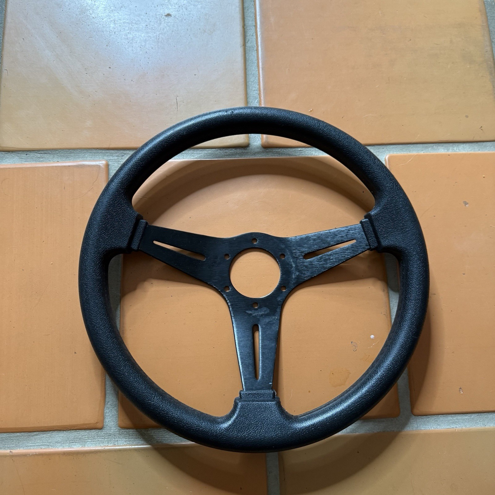 NARDI Torino Steering Wheel Black Finish No Label Or Marking Sold As Is NARDI Torino Steering Wheel Black Finish No Label Or Marking Sold As Is