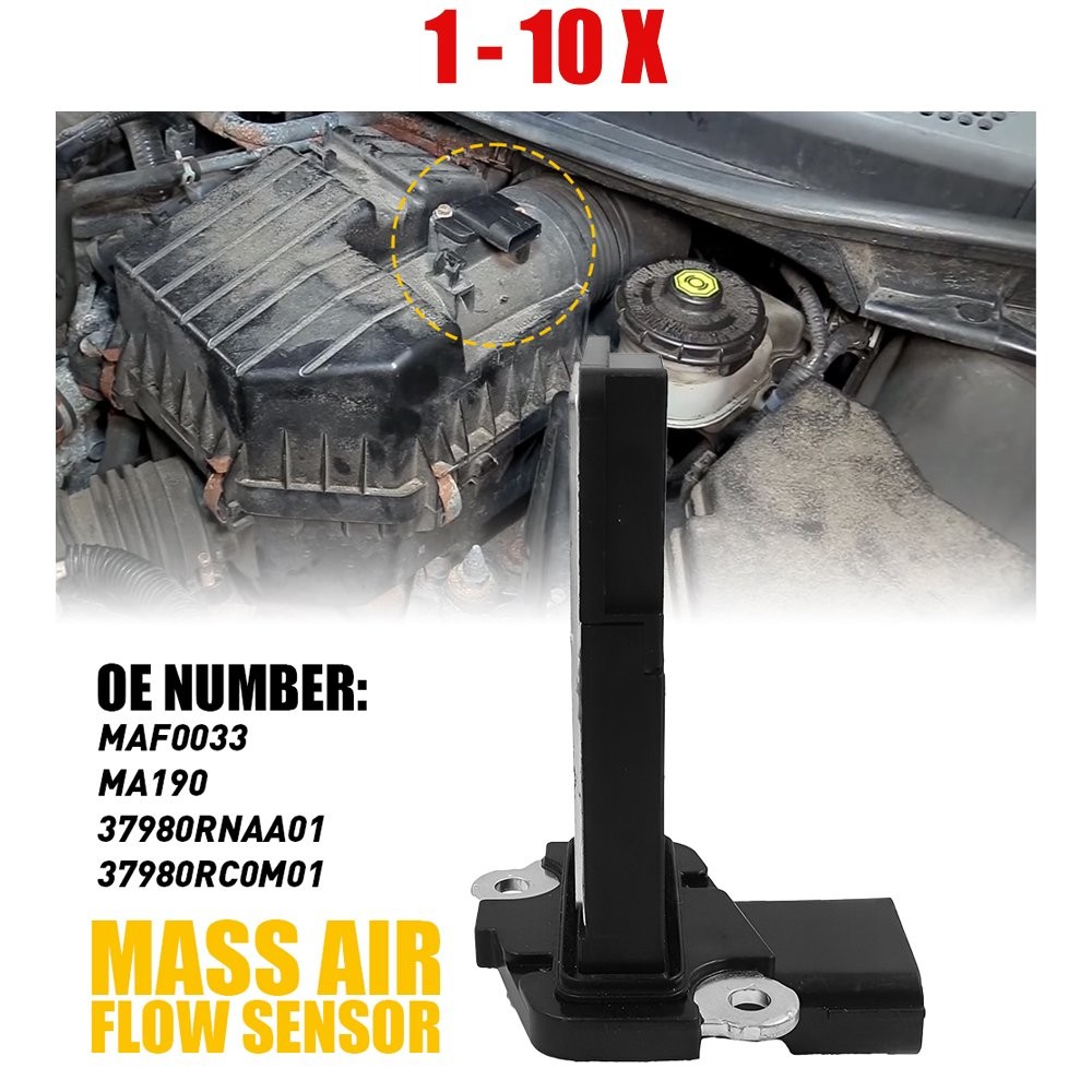 1-10x High quality Mass Air Flow Meter Sensor MAF0033 FOR 2007-13 Acura MDX RDX