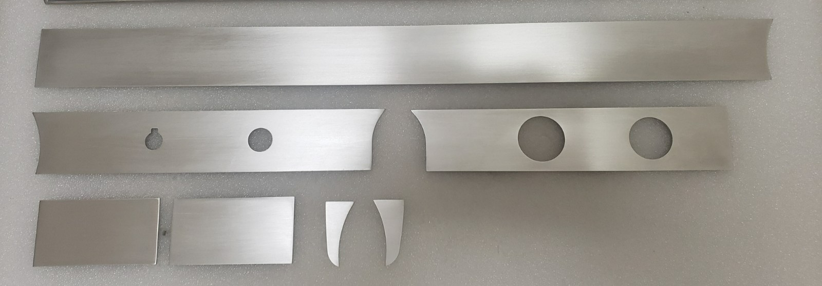 New Raw 6061 for DYI 1965 Impala Caprice AC Dash Fascia Trim inserts 7 pc set