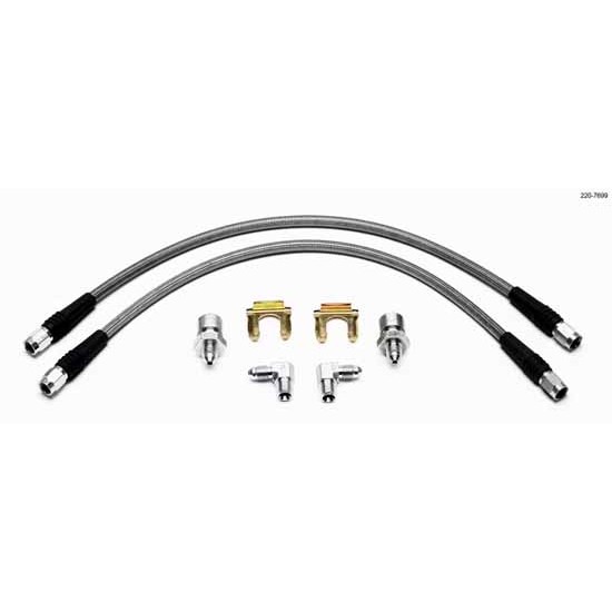 Wilwood 220-7699 Flexline Front Brake Line Kit, 55-57 Fits Chevy w/ FDL