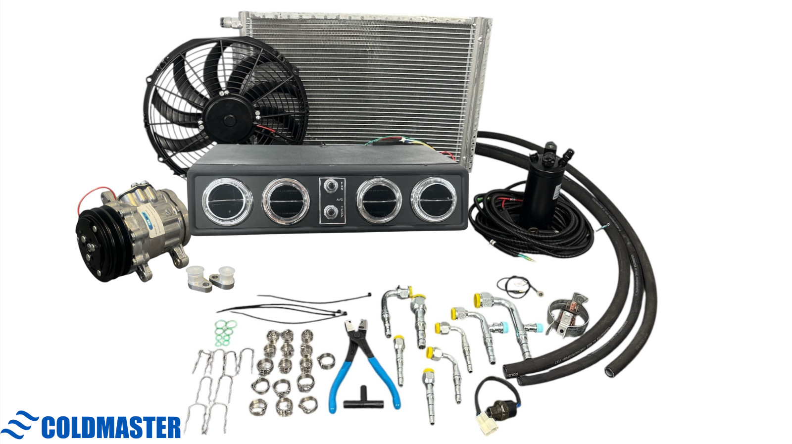 A/C Kit Universal UnderDash Evaporator - 404 Premium Black A/C QF - 7B10
