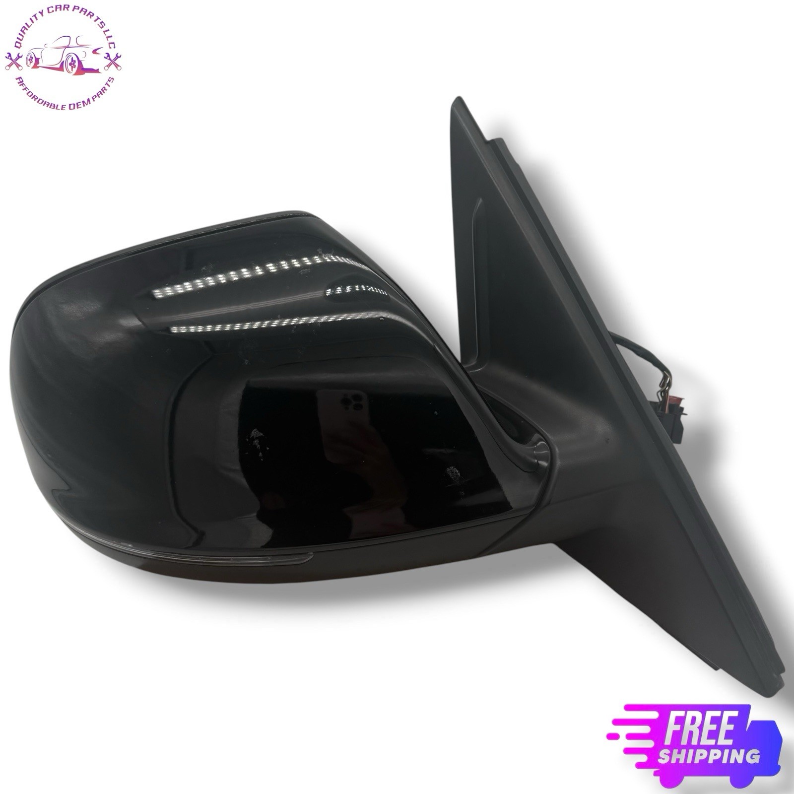2009-15 Audi Q5 Right Mirror Passenger Side View OEM 8R1857410C01C Black 7 Wire