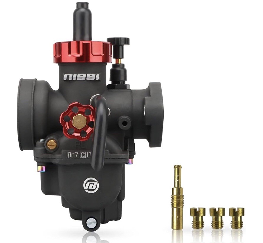 NIBBI Carburetor PE17mm, Fits 100cc 110cc Flange Motorcycle Engines NIBBI Carburetor PE17mm, Fits 100cc 110cc Flange Motorcycle Engines