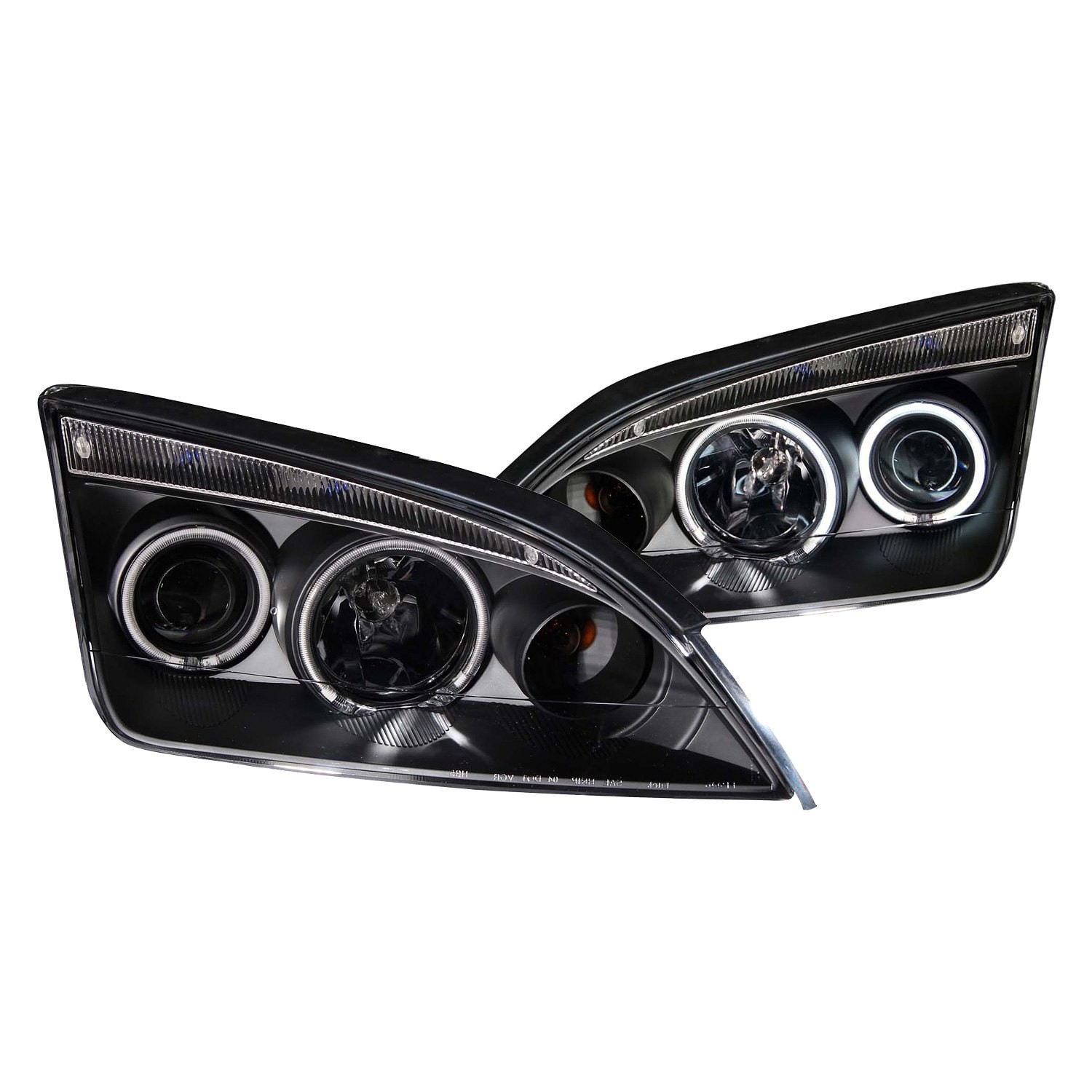 For Ford Focus 05-06 Headlights Driver & Passenger Side Black CCFL Halo