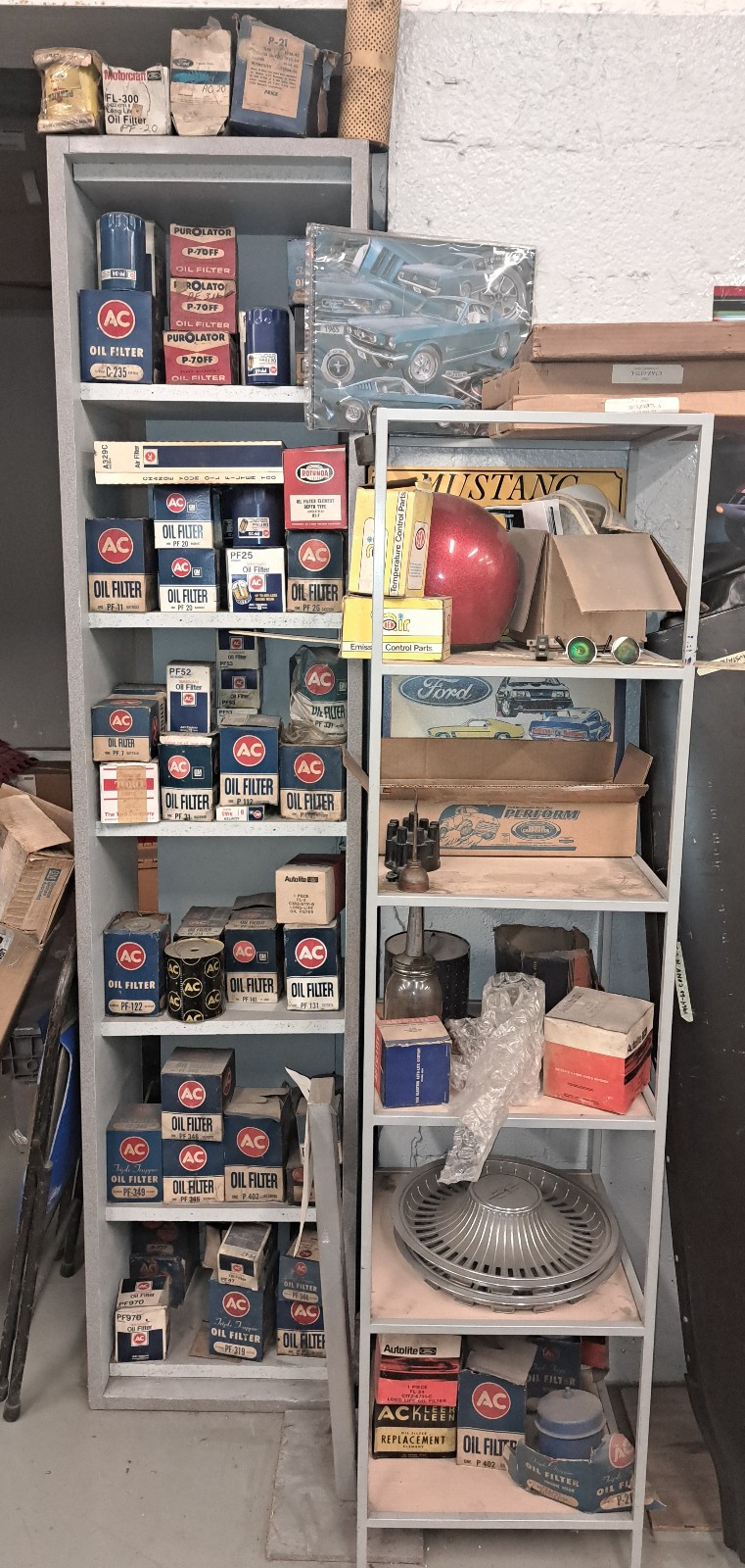 ~40-50 NOS New Old Stock Car Auto Oil Filters AC Rotunda Purolator w/ Shelf ~40-50 NOS New Old Stock Car Auto Oil Filters AC Rotunda Purolator w/ Shelf