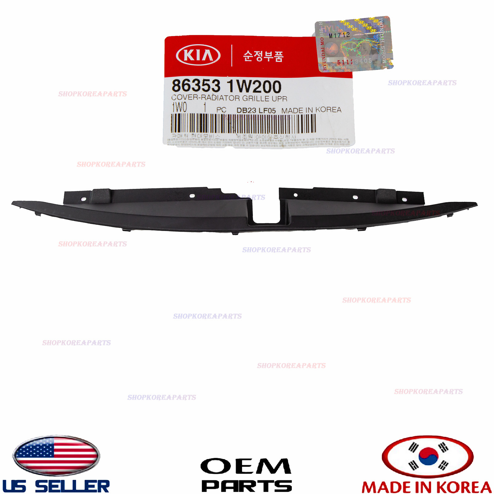 Genuine Cover Radiator Grille Upper Sight Shield ⭐ OEM ⭐ Kia Rio 2012-2017