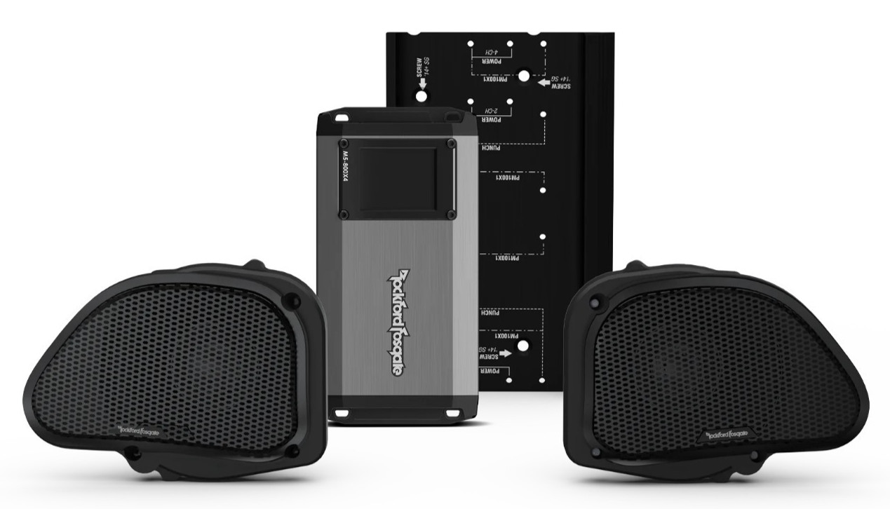 Rockford Fosgate Stg 2 Speaker & Amp Kit 98-13 Harley Road Glide HD9813RG-STAGE2