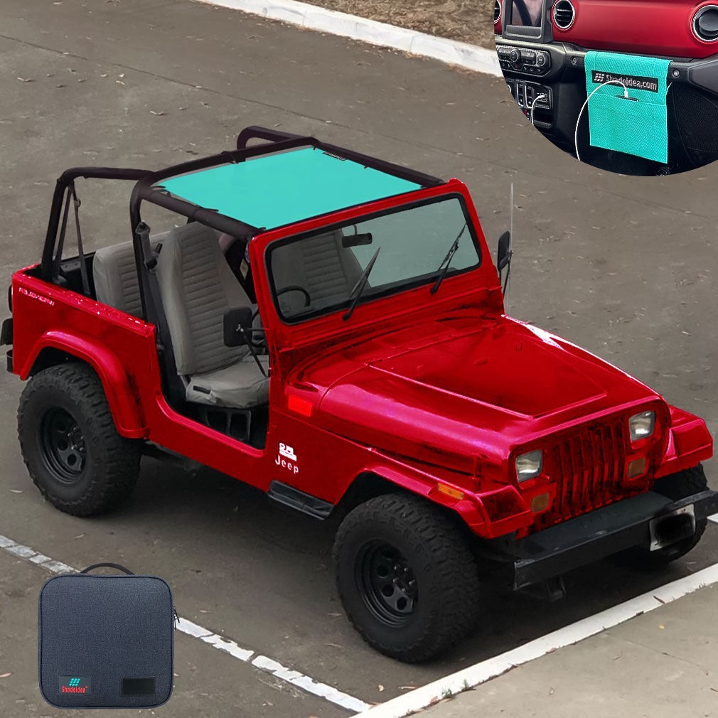 For Jeep Wrangler TJ Sun Shade Mesh Bikini Top UV Cover 1997-2006 Shadeidea Blue