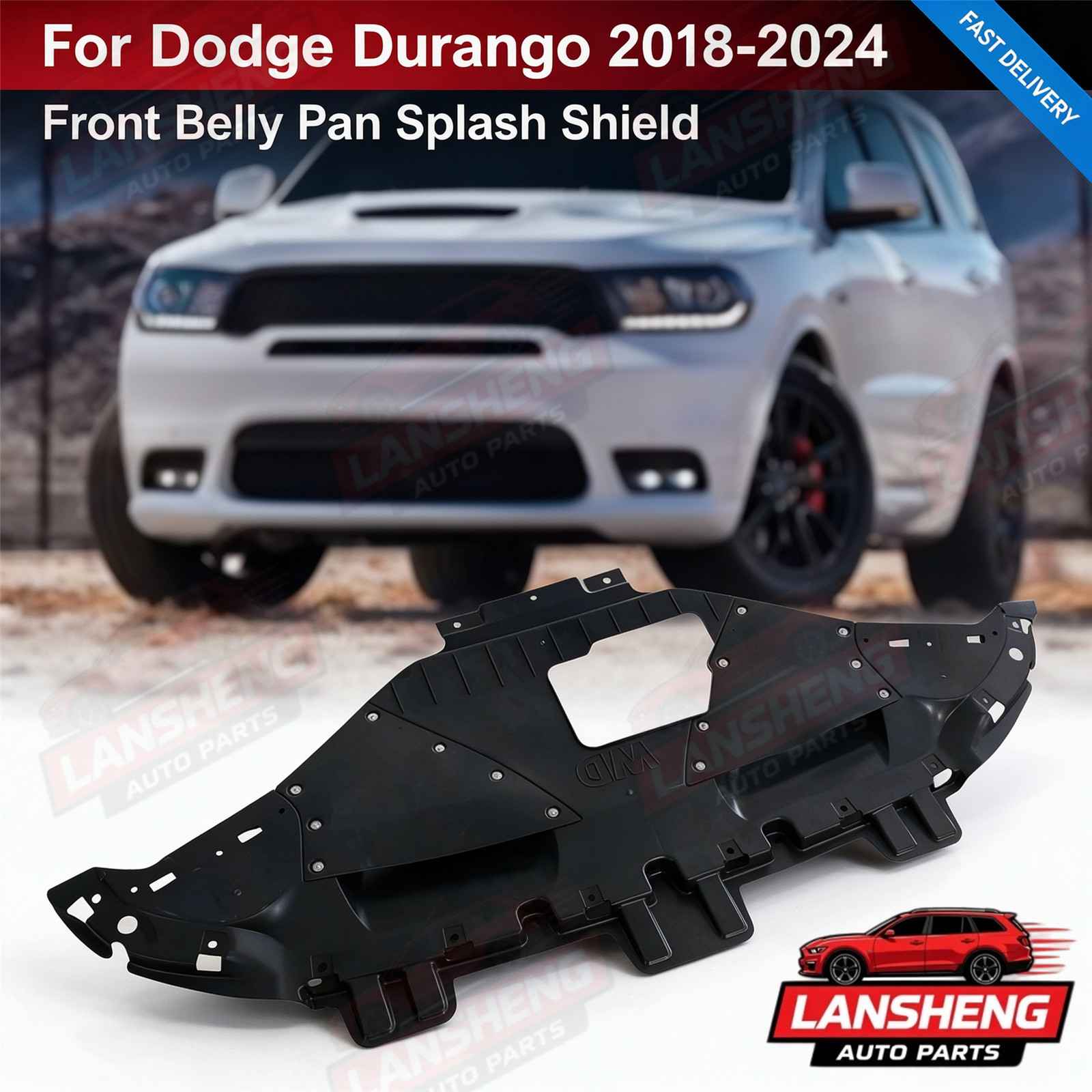 For Dodge Durango 2018 2019 2020-2024 Front Belly Pan Splash Shield 68308842AE For Dodge Durango 2018 2019 2020-2024 Front Belly Pan Splash Shield 68308842AE