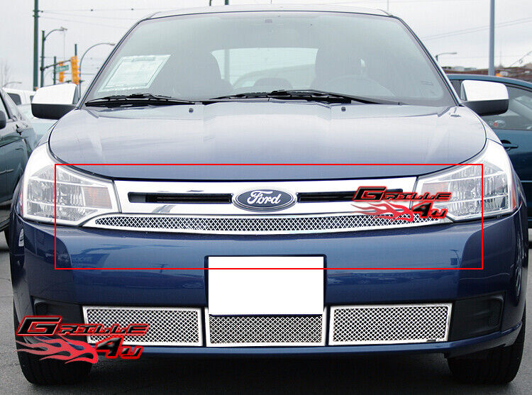Fits 08-11 2011 Ford Focus Sedan Coupe Stainless Mesh Grille